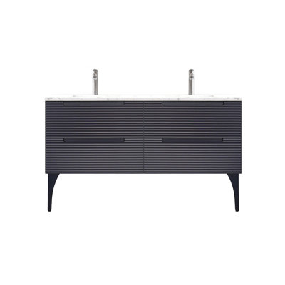 Ensemble de meuble-lavabo double 64 po Ariyannah