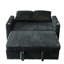Lit inclinable multifonctionnel de 53 pouces en velours côtelé gris foncé, charge, lit en velours côtelé, taille, dossier à cinq positions, charge pour le bureau