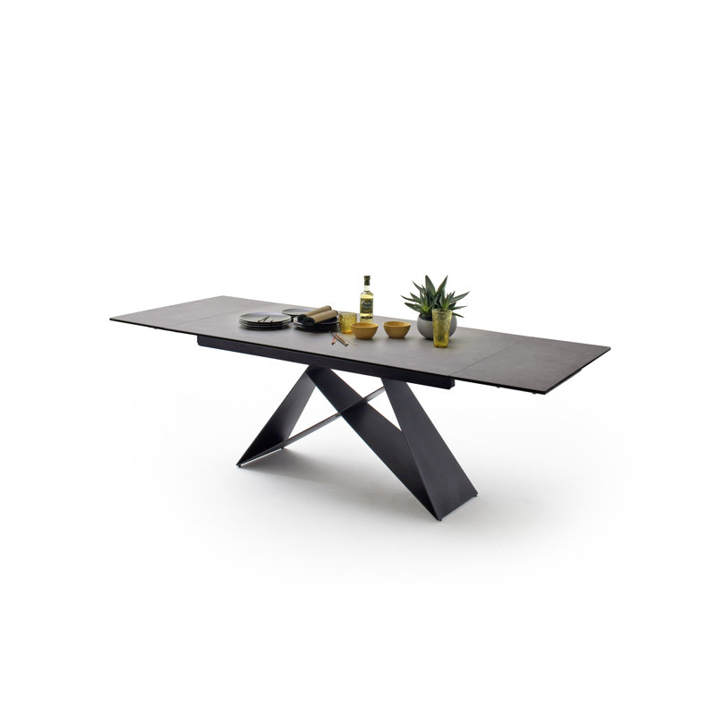 Reed Metal Base Dining Table, Anthrazit