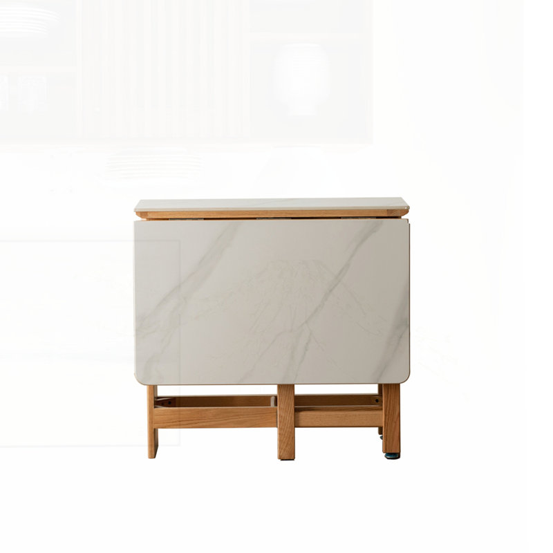 Table de salle à manger extensible Grade Oak | 6 sièges, dessus en faux bois, sans assemblage