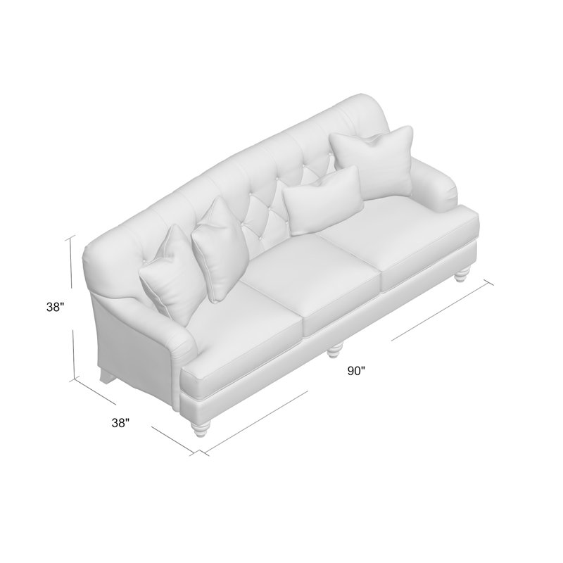 Sullivan Upholstered 90'' Sofa, Index 10 White Performance Twill, Pecan, Yes