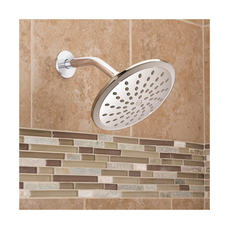 Moen Wide Round Rain Shower Head for Bathroom with 2 GPM High-Pressure Rainfall Spray, Chrome