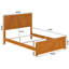 Lit de base en bois massif Graham avec pied de lit assorti-703026050-718661297