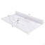 Comptoir de meuble-lavabo en marbre de 43 pouces, comptoir de meuble-lavabo blanc avec 1 trou pré-percé, comptoir de salle de bain avec lavabo central rectangulaire encastré et dosseret de 4 po de hauteur, Bianco Carrara Venato