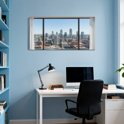 Scenic & Cityscapes City Skyline View Through Window Frame Z251225161612195239