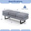 Ebern Designs Waiting Room Bench Seating With Metal Frame Leg Upholstered Reception Bench Grey