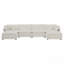 Canapé en forme de U idéal pour les week-end relaxants Canapé confortable avec méridienne réversible, grand canapé modulaire, double repose-pieds supplémentaire en chenille-1134801623