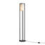 Lampe sur pied en métal avec abat-jour cylindrique en verre