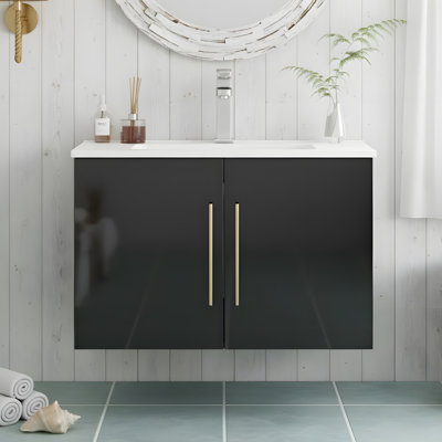 30-inch Wall-Mounted Double-Door Bathroom Vanity