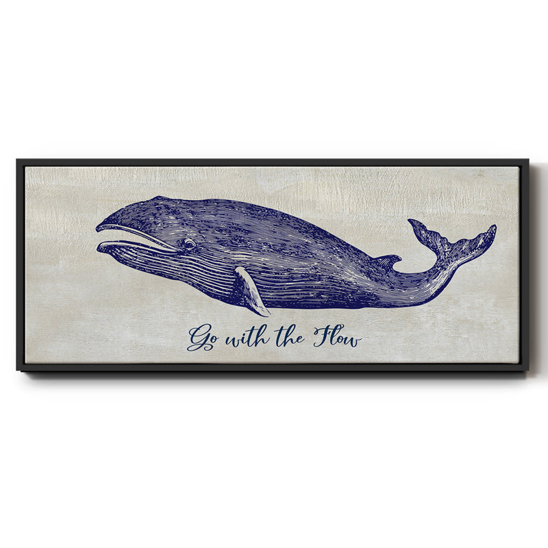 Go With The Flow- Framed Canvas