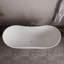 Baignoire autoportante 71 po blanc brillant avec drain interne Streamline-108964561