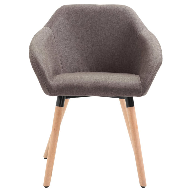 Chaise avec accoudoirs en tissu, Taupe
