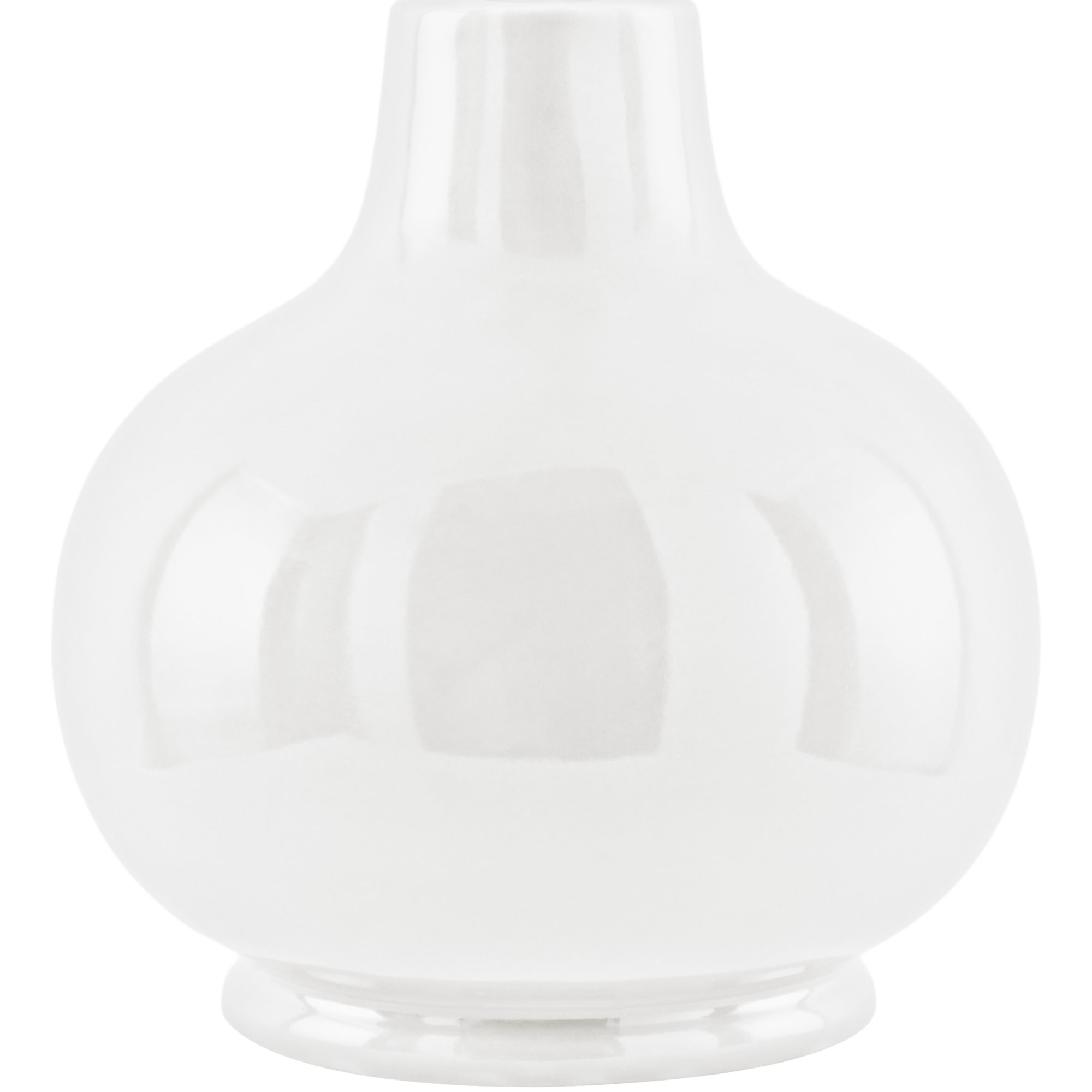 Momsen Colored Scallop Shade Lamp, White, High Gloss White