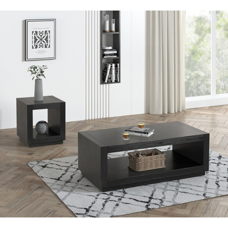 Chesnut 2-piece Coffee Table Set, Black