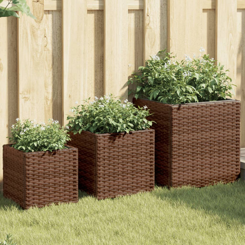 Andreita Metal Elevated Planter, Brown