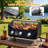 3-BurnerTabletop Propane Gas Grill Griddle Combo with View Window