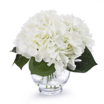 Silk Hydrangea Arrangement in Vase