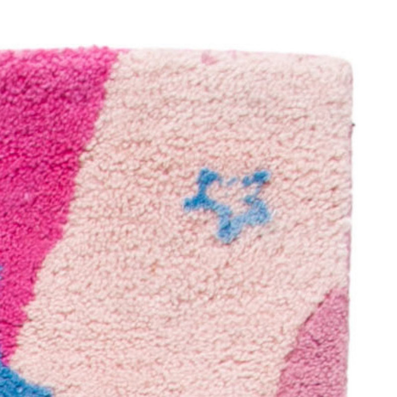 Kruetzen Handmade Tufted Geometric Wool/Cotton Pink Area Rug, Rectangle 2 pi x 3 pi