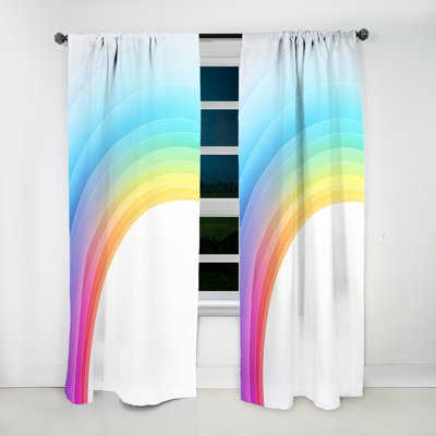 Carisa Rainbow Whispering Spectrum I - Modern Curtain - Velvet Room Darkening - 1 Panel