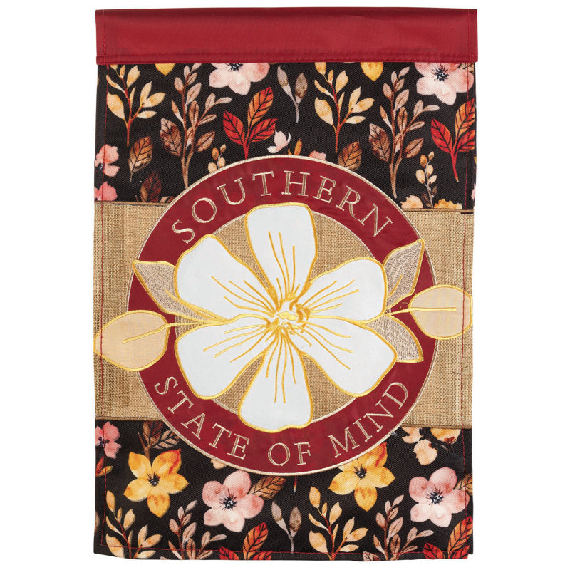 Drapeau de jardin en polyester 18 po x 13 po Southern State of Mind