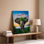 Reproduction d'art sur toile, "A Majestic Elephant S Head Emerges From a Vibrant Landscape"-1036405853