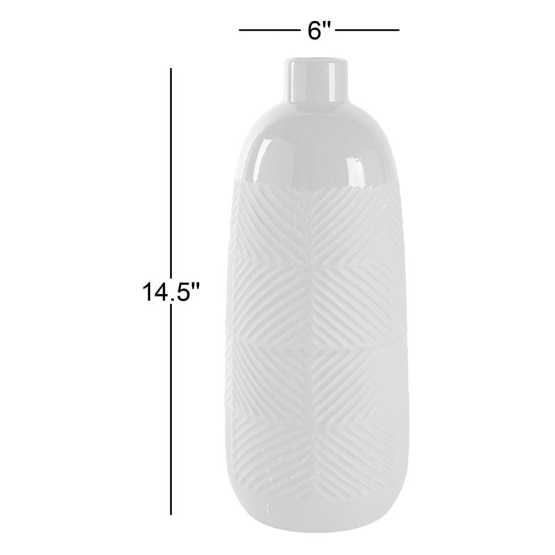 Vase de table Aldolivio, Jaune, H 14,5 po x l 6 po x P 6 po
