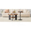 Ensemble de 2 tables basses et tables d'appoint rondes, formation de vide en PVC, table basse de 31,5 po avec rangement et table d'appoint de 15 po, ensemble simple, idéal pour le salon et la chambre à coucher.