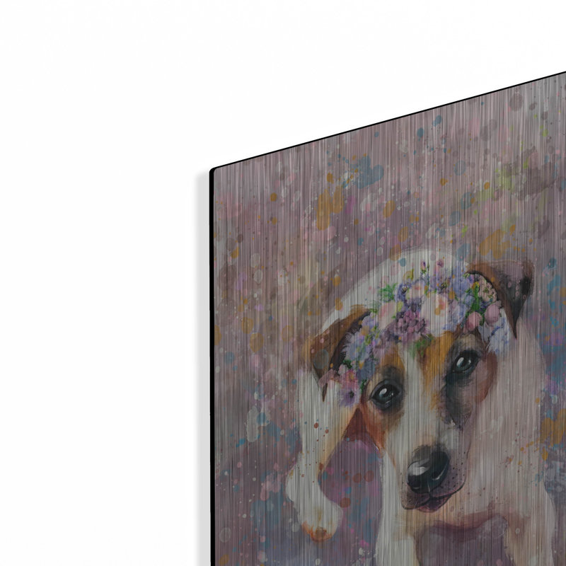 «Flower Crown Jack Russell Terrier» par les affiliés Furbaby, H 24 po x l 16 po