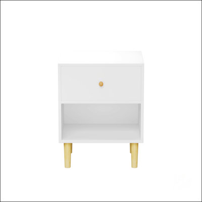 23.22''H Wooden Nightstand With One Drawer