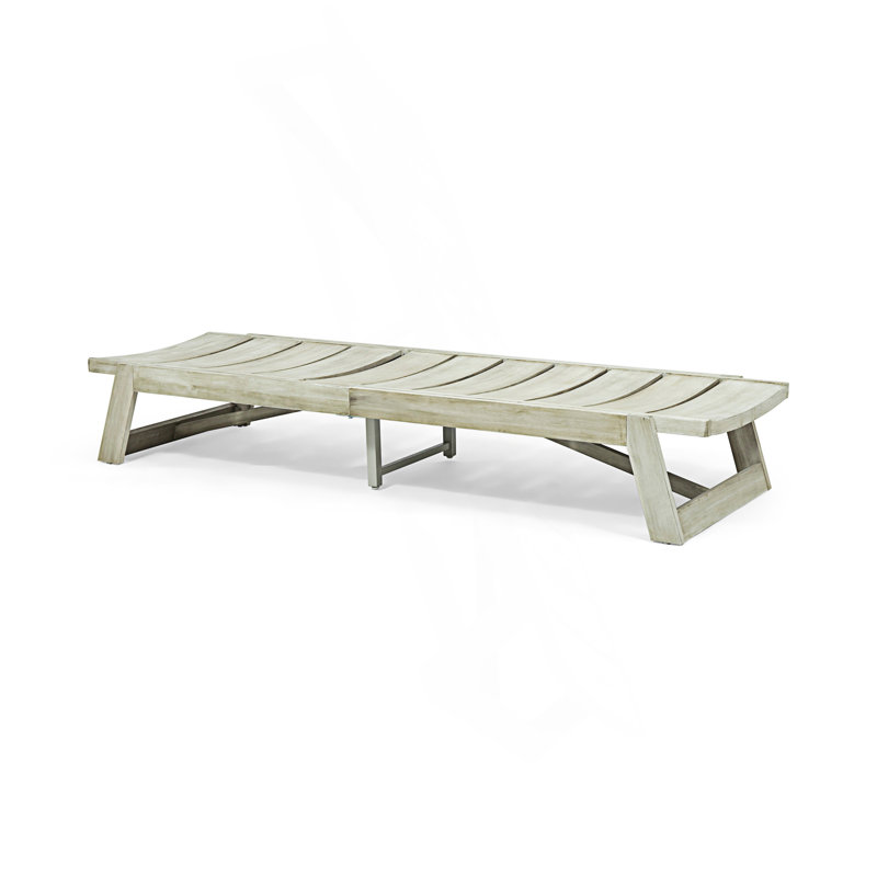 Chaise longue d'extérieur, chaise longue, Gris, 1