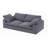 Chenille Fabric Upholstered Sofa, Oversized Comfy Cloud 2-Seater Sofa Couch, Double Plush Cushion For Living Room