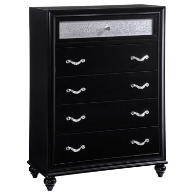 Dasher 5-drawer Bedroom Chest Black