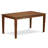 6 Piece Dining Room Furniture Set Contains a Rectangle Kitchen Table and 4 Linen Fabric Dining Chairs with a Bench, Mahogany