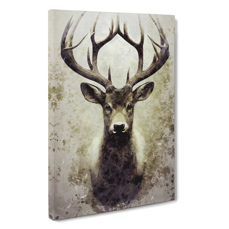 View Of The Stag No.3 - Wrapped Canvas Print, 50cm H x 35cm W x 3cm D