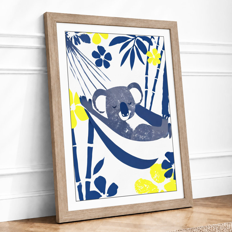 Koala In Repose Modern - Print, A4 - 29.7 x 21.0 cm, Oak