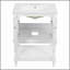 Meuble-lavabo de luxe moderne 24 po avec lavabo en céramique, armoire de salle de bain avec tablette ouverte et rangement fermé-1401196068
