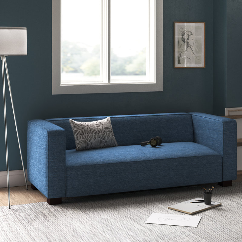 Causeuse en tissu Tuveson, Polyester bleu marine
