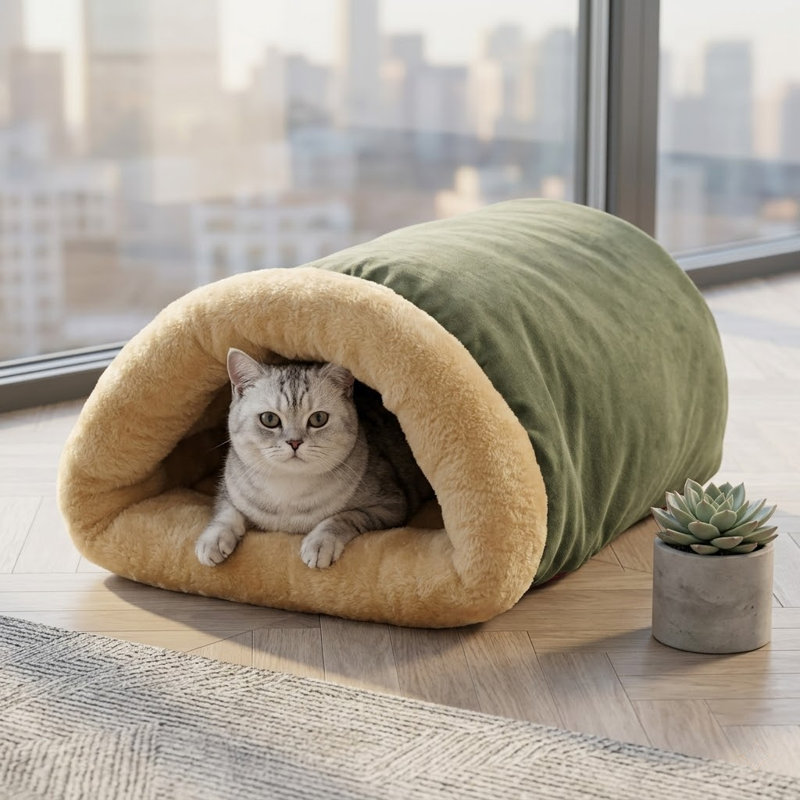 Lit pour chat 4-en-1 auto-réchauffant Burrow