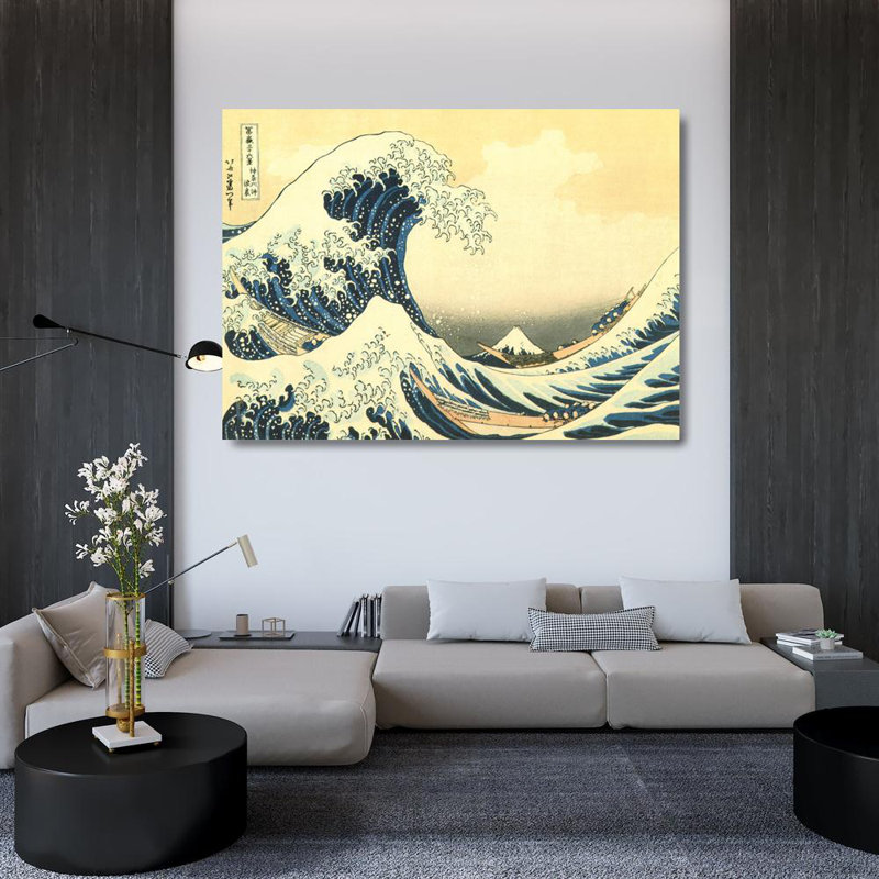 Grande vague au large de Kanagawa, H 35 po x l 48 po