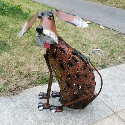 Chien brun 15 po avec lumière