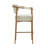 Upholstered Counter Stool with Metal Frame-118574581