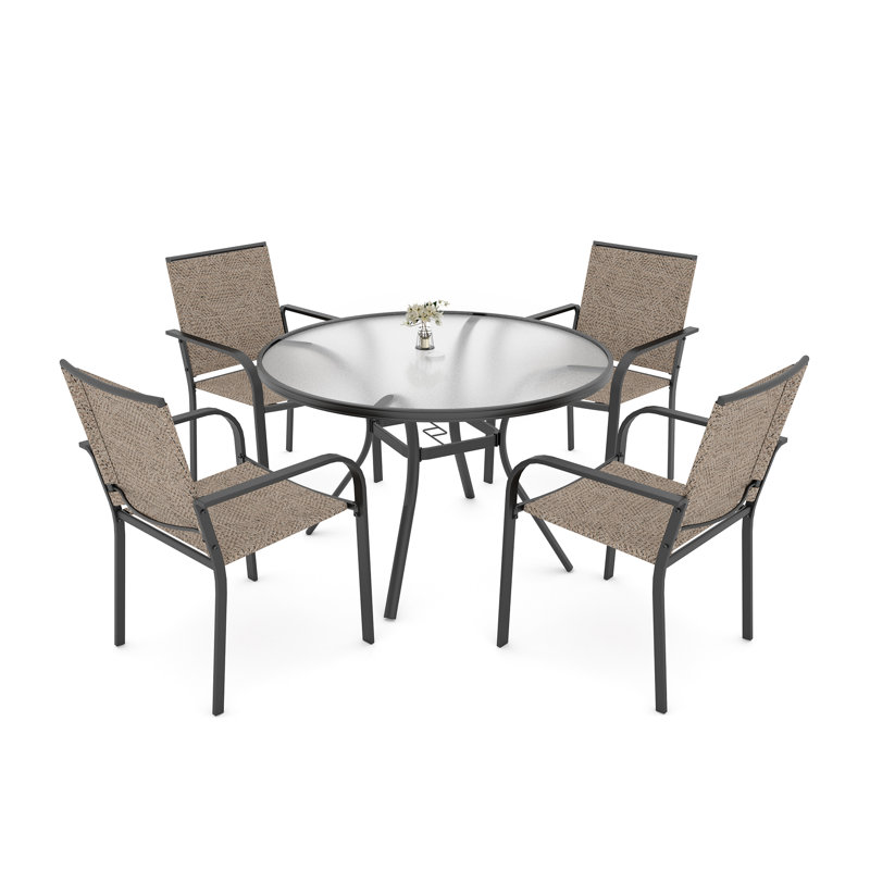 4 - Person Patio Dining Set, Beige