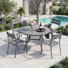 Ensemble de salle à manger de patio 4 personnes avec chaises empilables