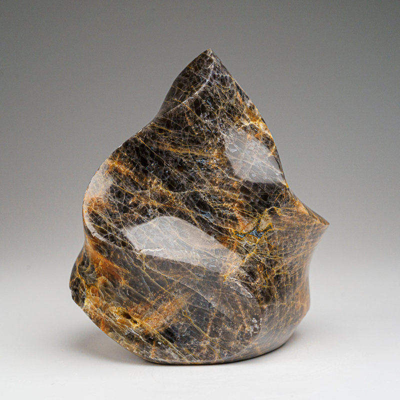 Genuine Polished Black Moonstone Flame Freeform (1.4 Lbs)