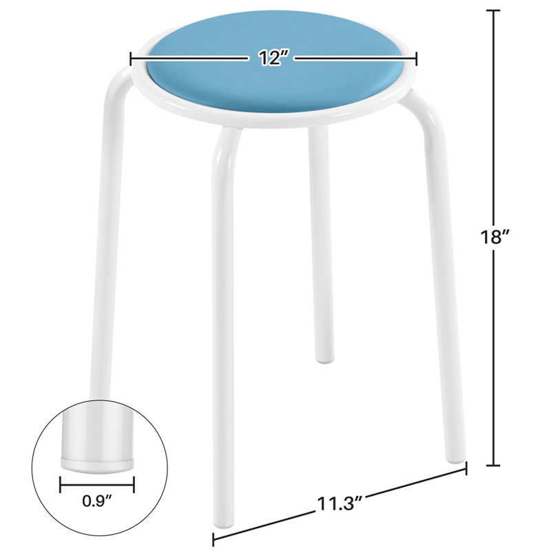 Tabouret d'appoint Katheryn, Bleu, vert, orange
