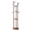 Portemanteau en bois massif avec tablettes, portemanteau sur pied