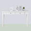Console blanche en bois massif