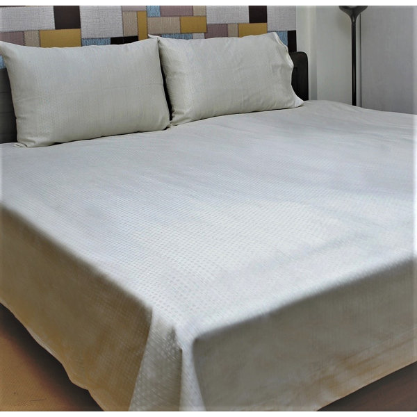 Abstract Sheet Set Just Linen Egyptian Cotton Sateen Abstract Sheet Set - Wayfair Canada
