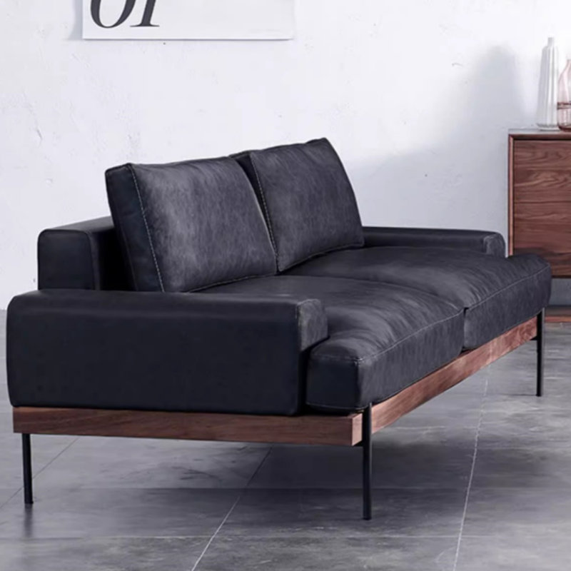 Solid Wood Retro Compact Sofa