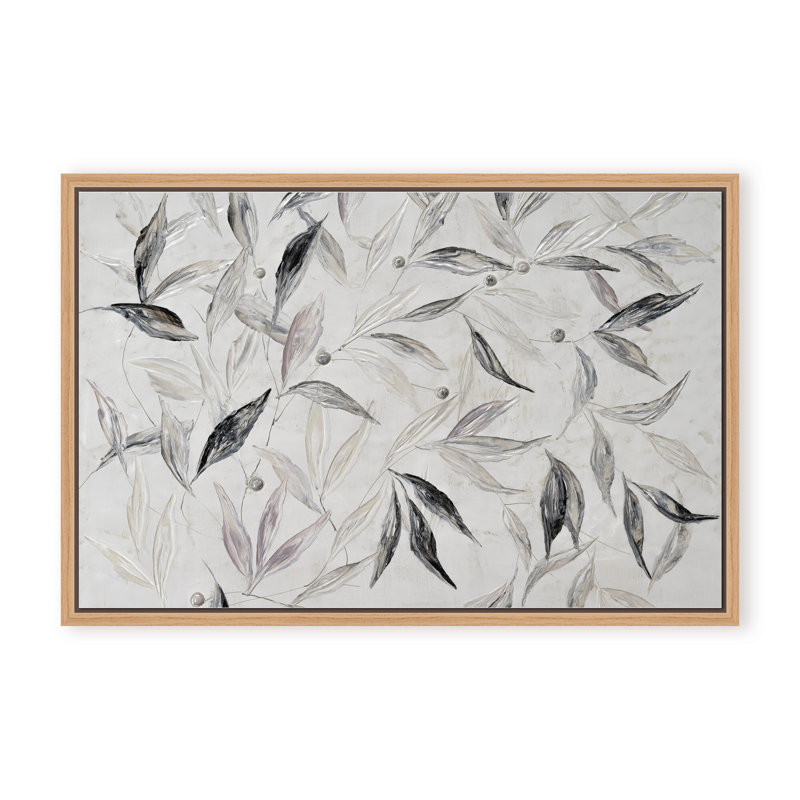 Nature Inspired "Soft Descent" Canvas Wall Art By , 30" H x 40" W x 1.125" D, Framed Matted Print, White